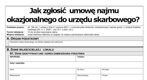 Zgłoszenie najmu do US: kiedy umowa, a kiedy podatek? Uniknij błędów!